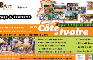 Tourisme: Séjour et stage de danses ivoiriennes avec Afrik Art Dance, du 06 au 21 février 2019