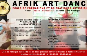 Culture: L’école de Formation et de Pratiques Artistique de Afrik Art Dance, ouvre ses portes à la Fabrique culturelle