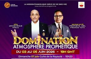 Domination Atmosphère prophetique, du 03 au 05 Juin